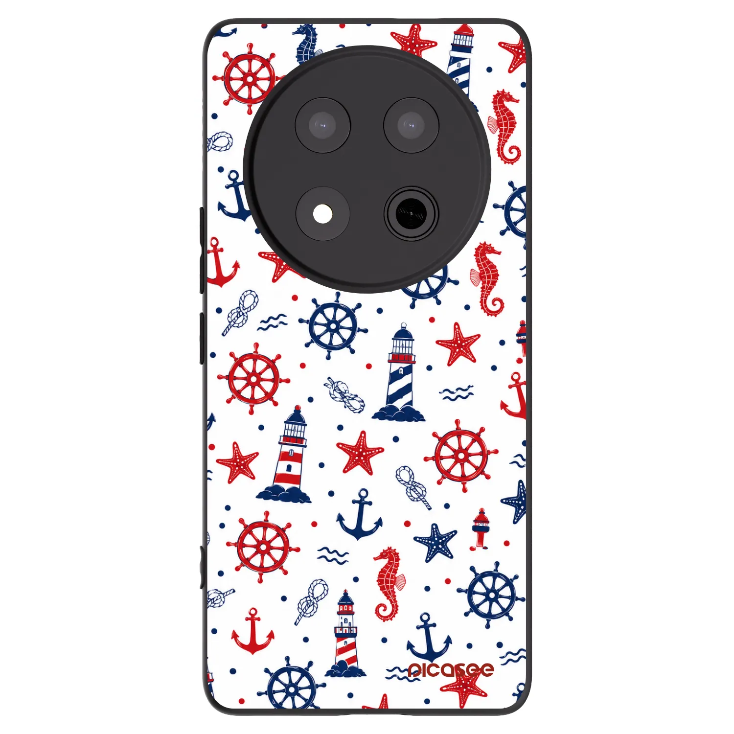 Picasee crna silikonska maskica za Honor Magic7 Lite 5G - Sailor Vibes