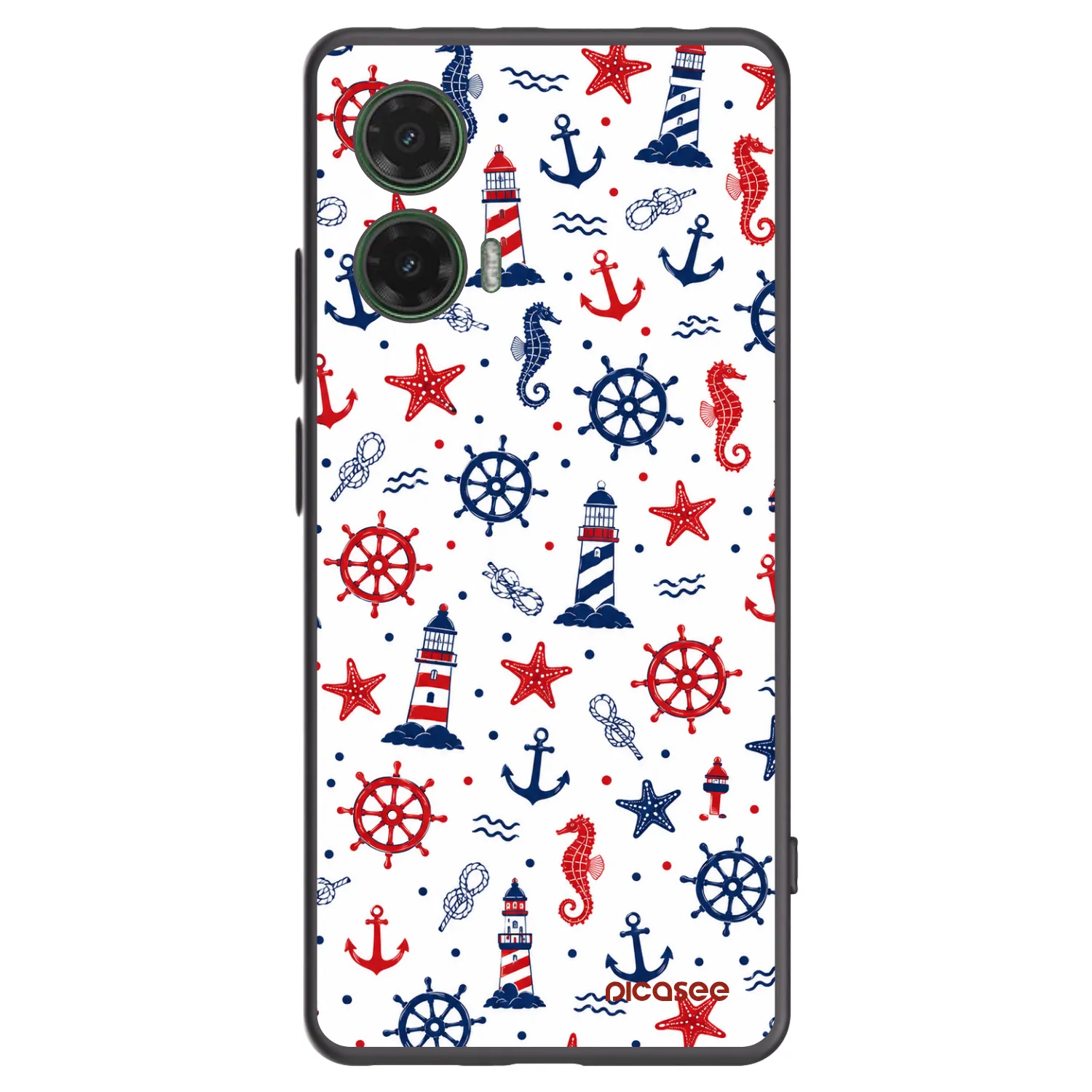 Picasee crna silikonska maskica za Motorola Moto G35 5G - Sailor Vibes