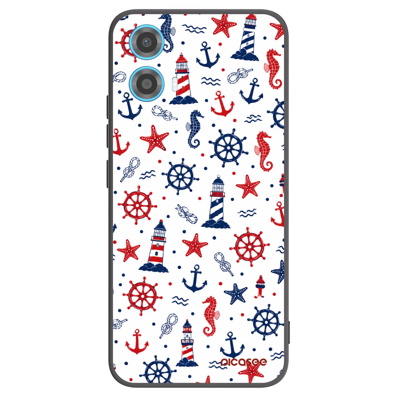 Picasee crna silikonska maskica za Motorola Moto G34 5G - Sailor Vibes