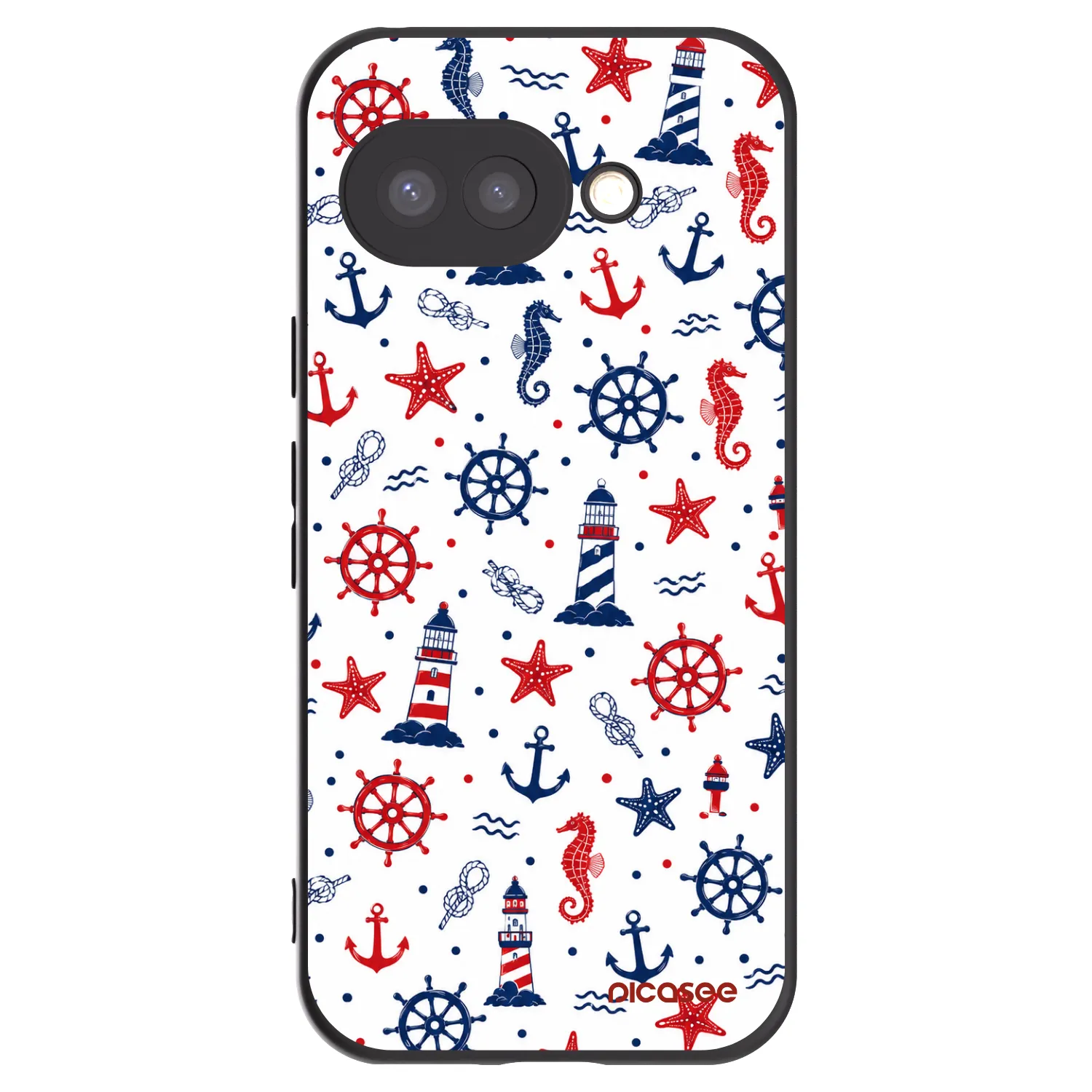 Picasee crna silikonska maskica za Google Pixel 9a - Sailor Vibes