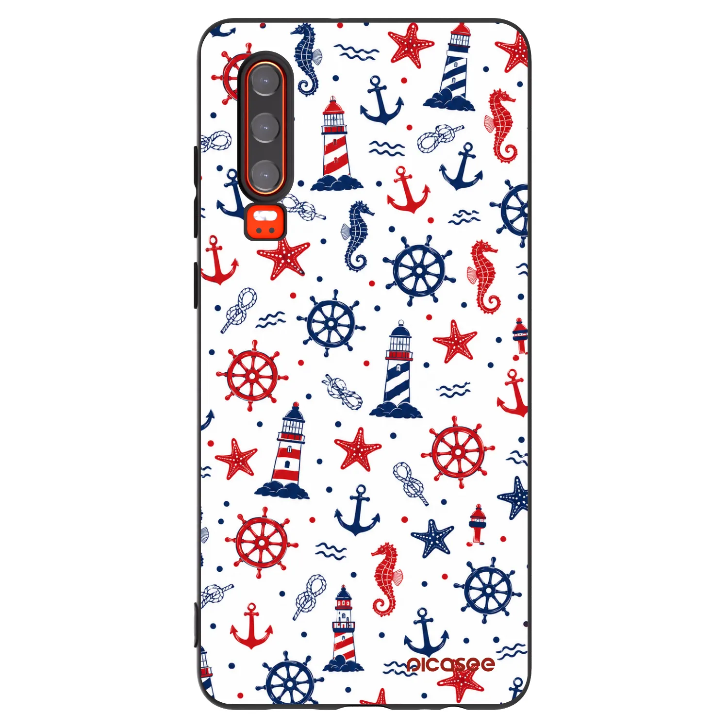 Picasee crna silikonska maskica za Huawei P30 - Sailor Vibes