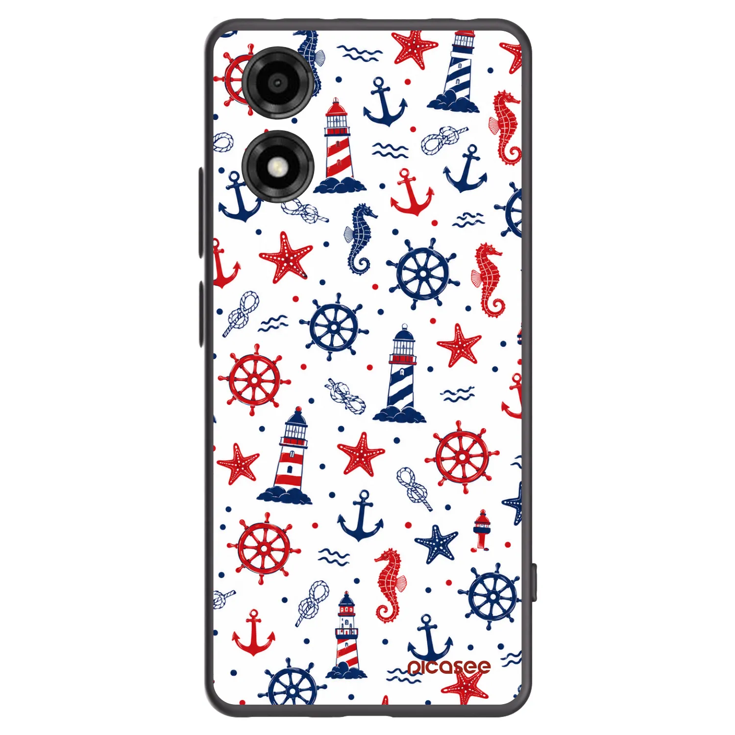 Crna silikonska maskica za Motorola Moto E14 - Sailor Vibes