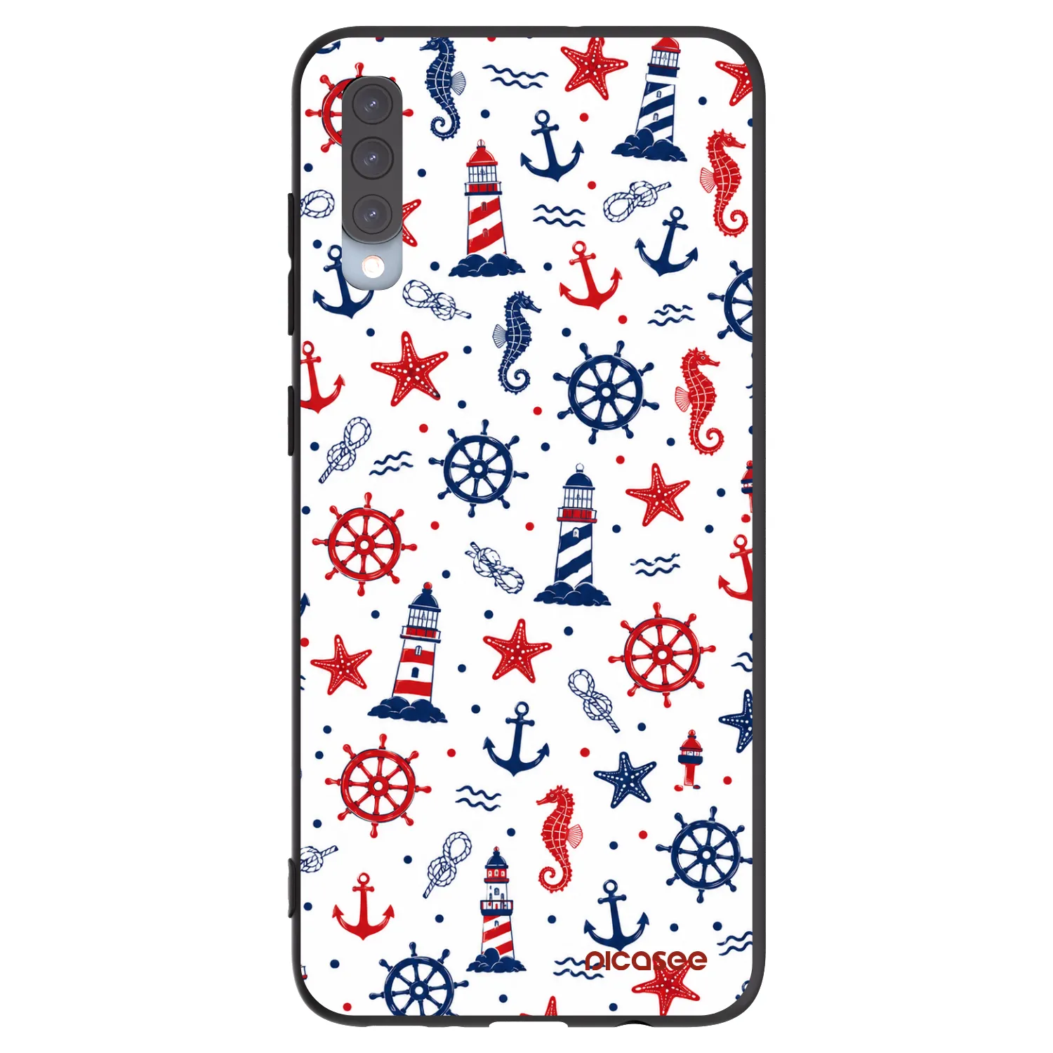 Picasee crna silikonska maskica za Samsung Galaxy A70 A705F - Sailor Vibes