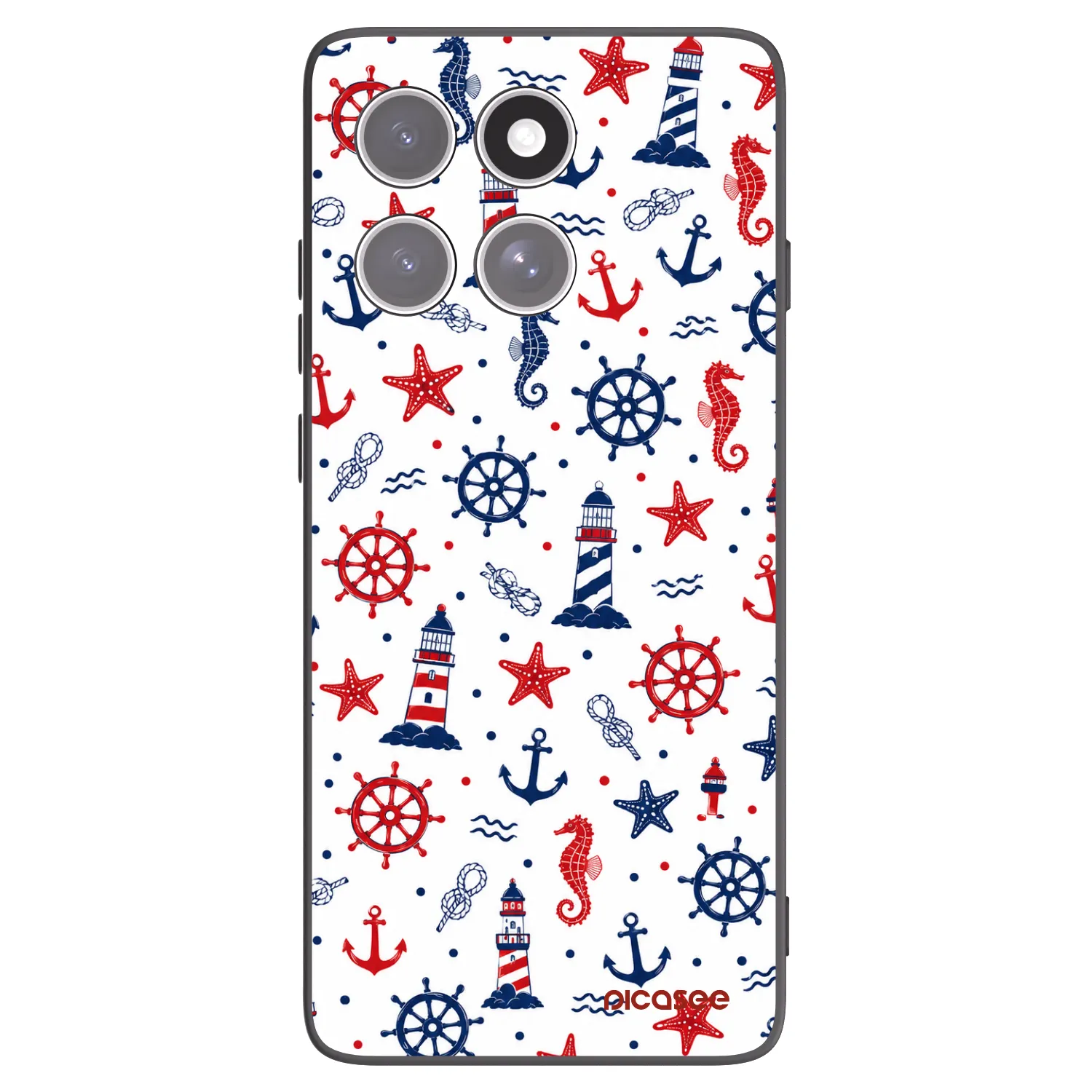 Picasee crna silikonska maskica za Motorola Edge 60 Pro - Sailor Vibes