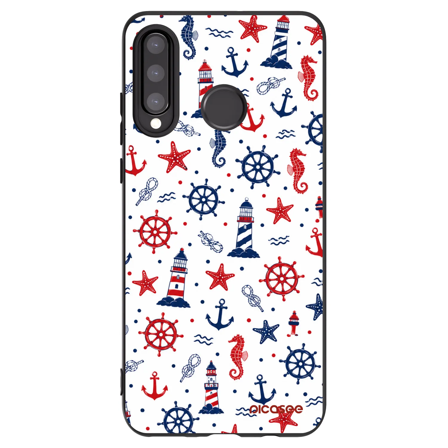 Picasee crna silikonska maskica za Huawei P30 Lite - Sailor Vibes