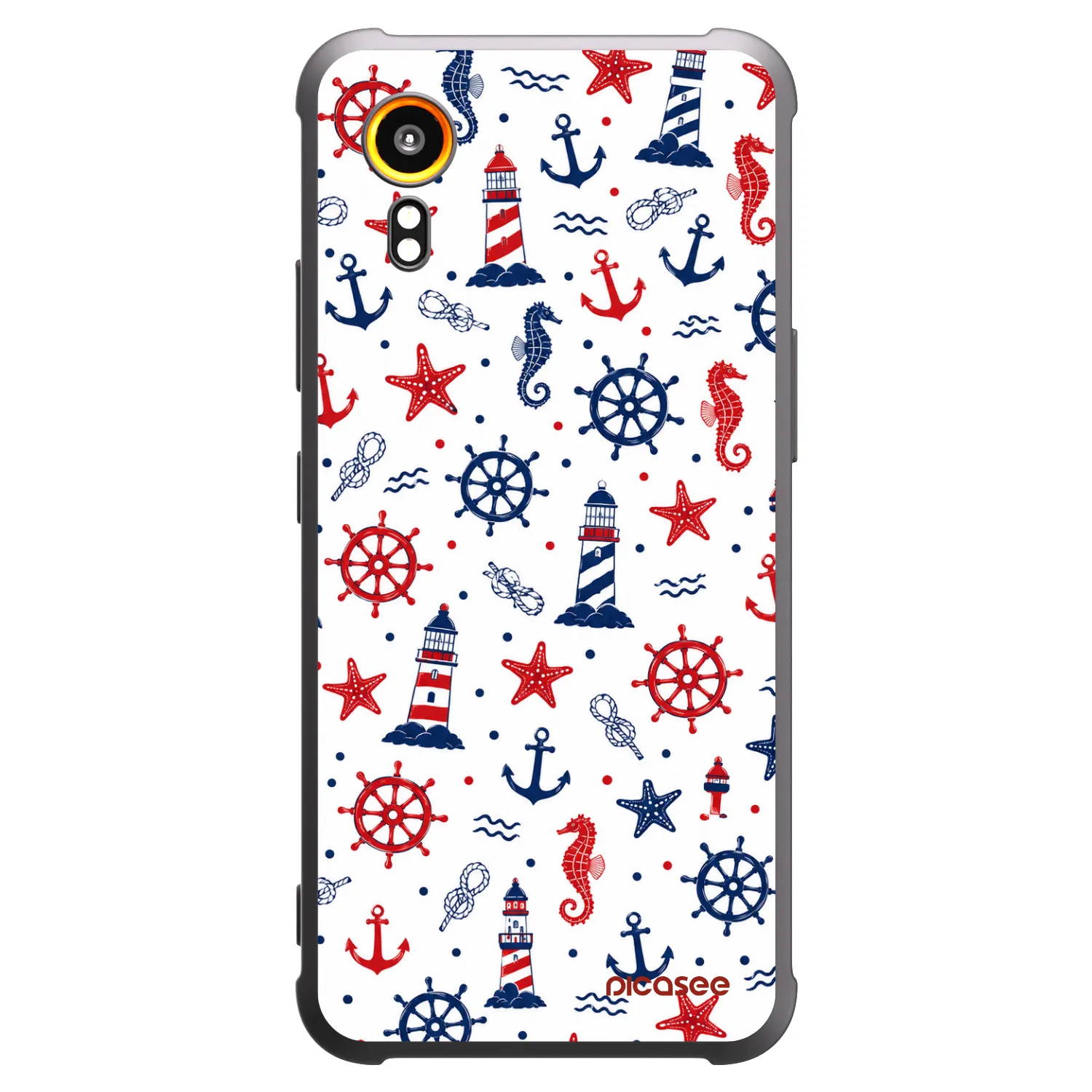 Picasee crna silikonska maskica za Samsung Galaxy Xcover 7 - Sailor Vibes