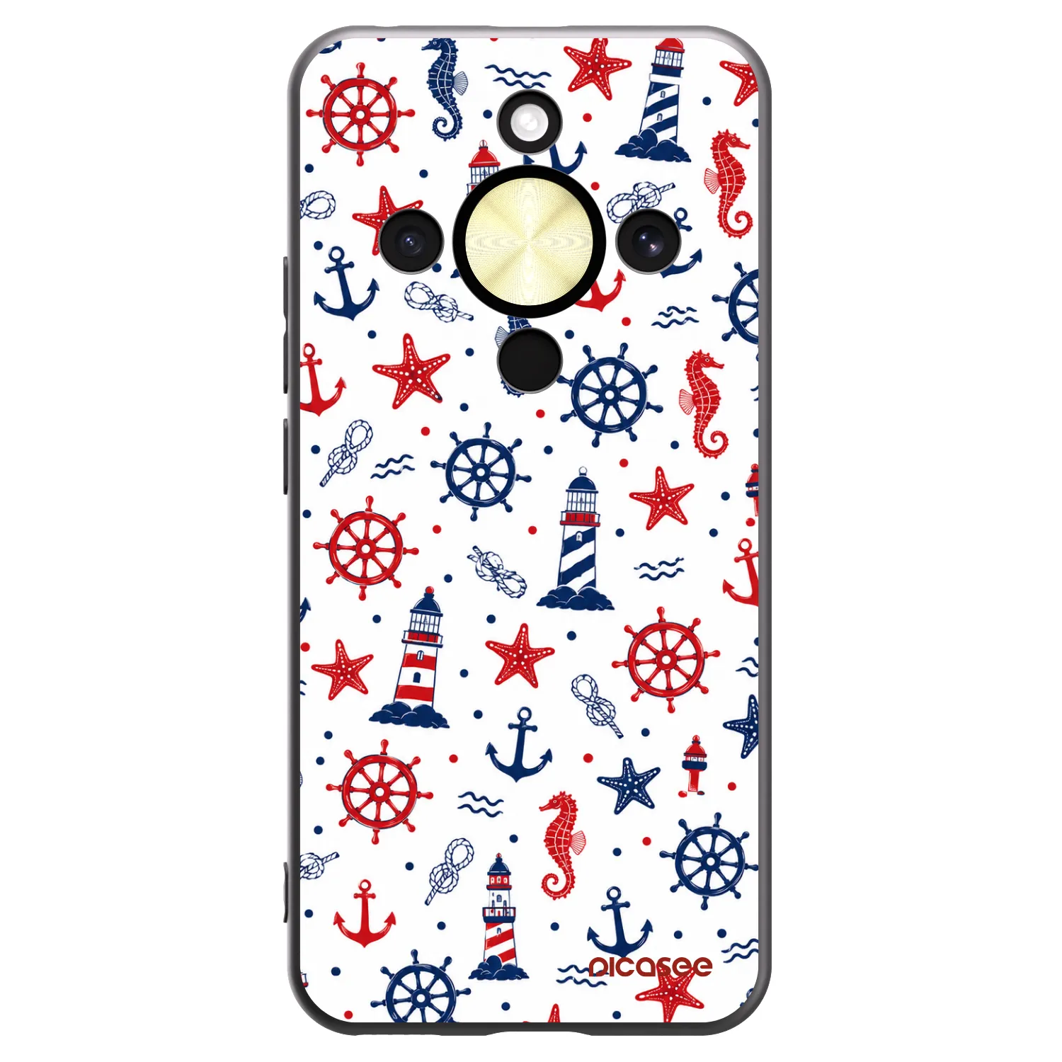 Picasee crna silikonska maskica za Honor Magic8 Lite 5G - Sailor Vibes