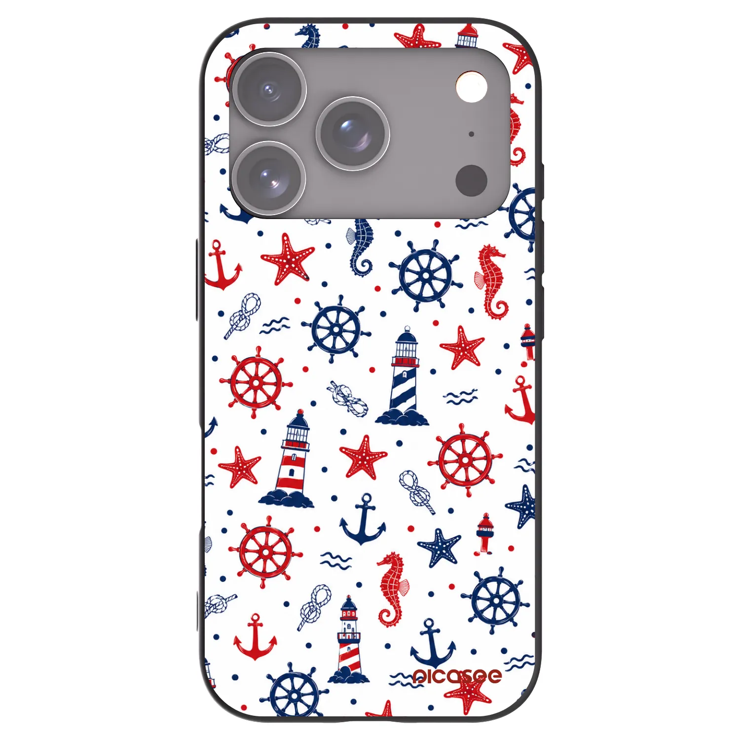 Picasee crna silikonska maskica za Apple iPhone 18 Pro - Sailor Vibes