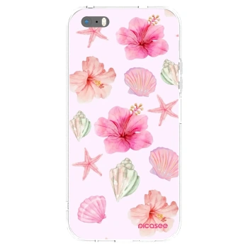 Picasee silikonska prozirna maskica za Apple iPhone 5/5S/SE - Blush Lagoon