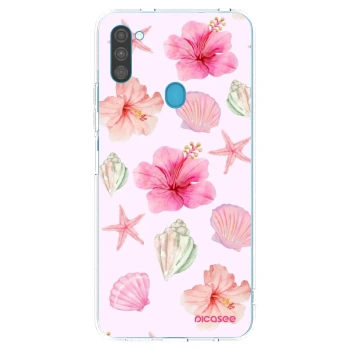 Picasee silikonska prozirna maskica za Samsung Galaxy M11 - Blush Lagoon