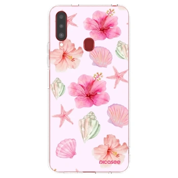 Picasee silikonska prozirna maskica za Samsung Galaxy A20s - Blush Lagoon