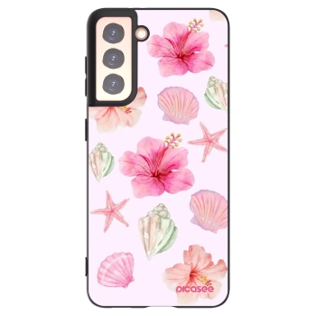Picasee crna silikonska maskica za Samsung Galaxy S21 5G G991B - Blush Lagoon