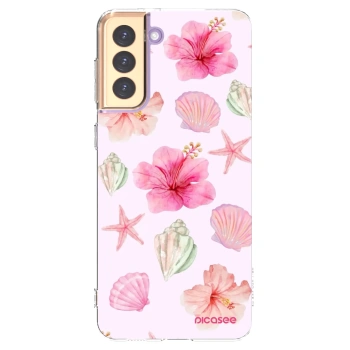 Picasee silikonska prozirna maskica za Samsung Galaxy S21+ 5G G996F - Blush Lagoon