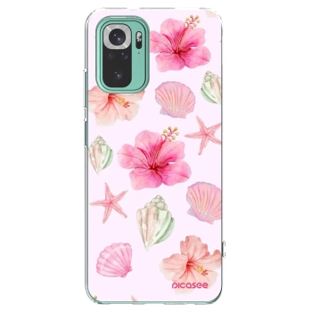 Picasee silikonska prozirna maskica za Xiaomi Redmi Note 10 Pro - Blush Lagoon