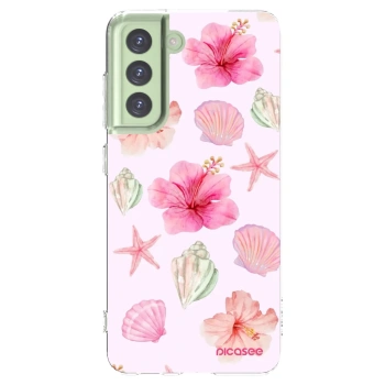 Picasee silikonska prozirna maskica za Samsung Galaxy S21 FE 5G - Blush Lagoon