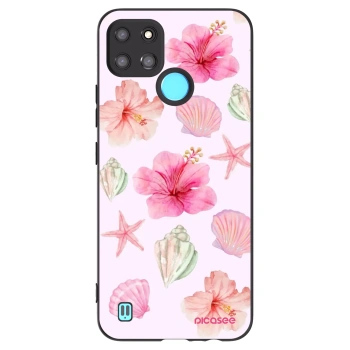 Picasee crna silikonska maskica za Realme C21Y - Blush Lagoon