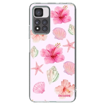 Picasee silikonska prozirna maskica za Xiaomi Redmi Note 11 Pro+ 5G - Blush Lagoon