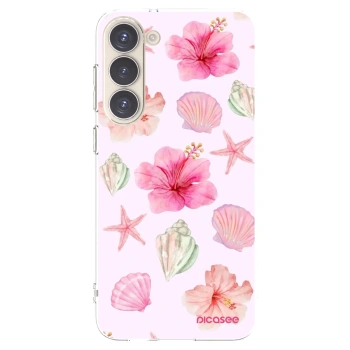 Picasee silikonska prozirna maskica za Samsung Galaxy S23+ 5G - Blush Lagoon