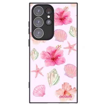 Picasee crna silikonska maskica za Samsung Galaxy S23 Ultra 5G - Blush Lagoon
