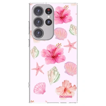 Picasee silikonska prozirna maskica za Samsung Galaxy S23 Ultra 5G - Blush Lagoon