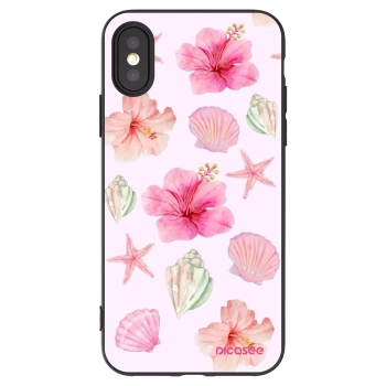 Picasee crna silikonska maskica za Apple iPhone X/XS - Blush Lagoon