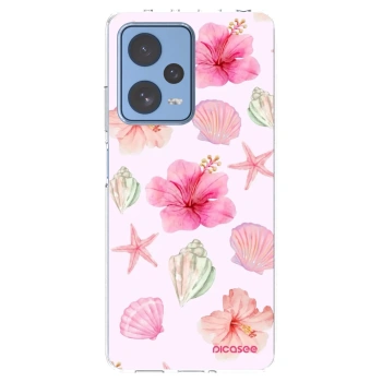 Picasee silikonska prozirna maskica za Xiaomi Redmi Note 12 Pro 5G - Blush Lagoon