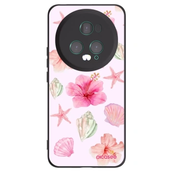 Picasee crna silikonska maskica za Honor Magic5 Pro - Blush Lagoon