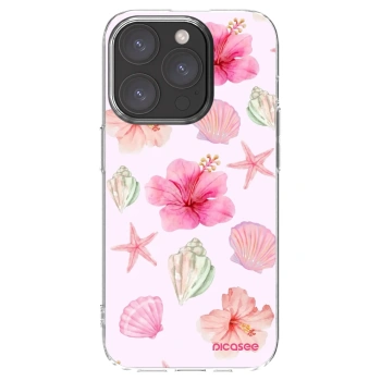 Picasee silikonska prozirna maskica za Apple iPhone 15 Pro - Blush Lagoon