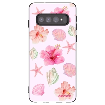 Picasee crna silikonska maskica za Samsung Galaxy S10 G973 - Blush Lagoon