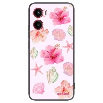 Picasee crna silikonska maskica za Motorola Moto G05 - Blush Lagoon