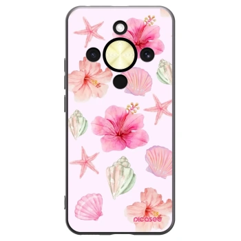 Picasee crna silikonska maskica za Honor Magic8 Lite 5G - Blush Lagoon