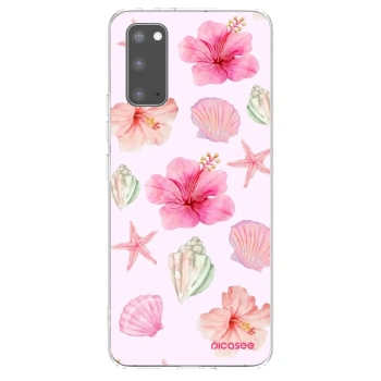 Picasee silikonska prozirna maskica za Samsung Galaxy S20 G980F - Blush Lagoon