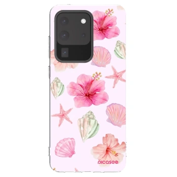 Picasee silikonska prozirna maskica za Samsung Galaxy S20 Ultra 5G G988F - Blush Lagoon