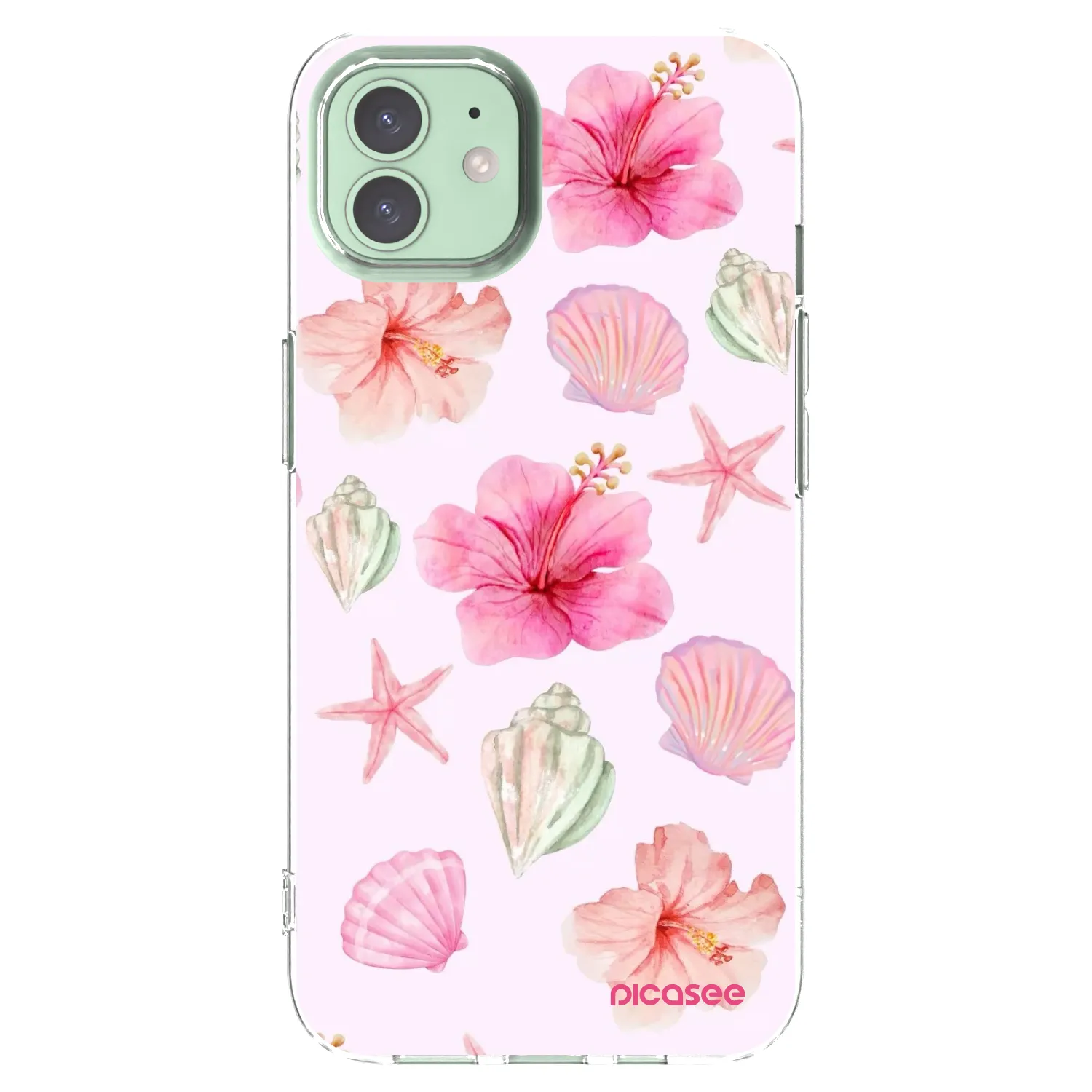 Picasee silikonska prozirna maskica za Apple iPhone 12 - Blush Lagoon