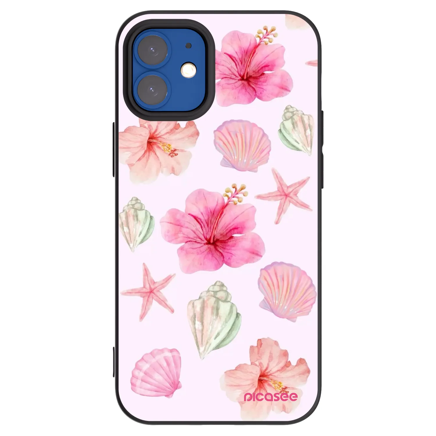 Picasee crna silikonska maskica za Apple iPhone 12 mini - Blush Lagoon