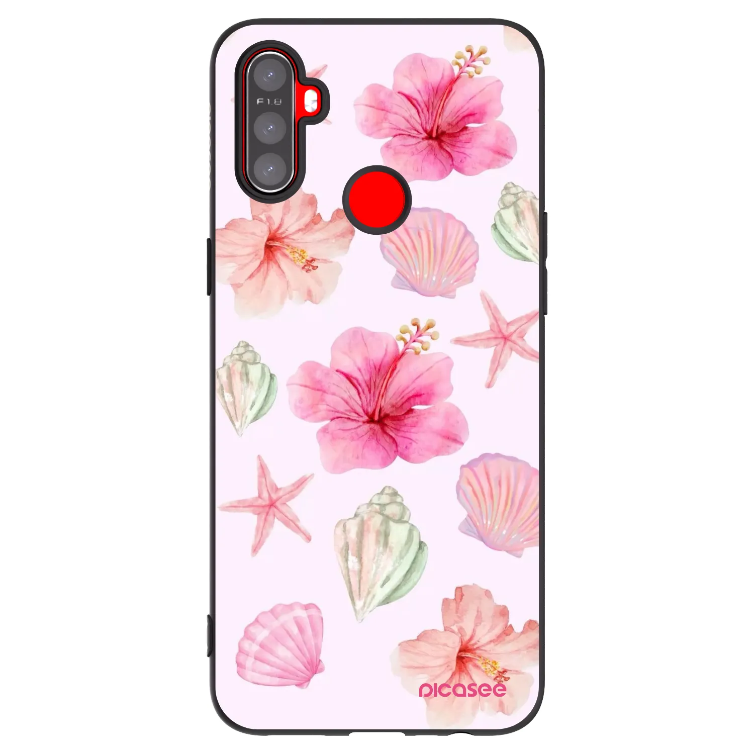 Picasee crna silikonska maskica za Realme C3 - Blush Lagoon