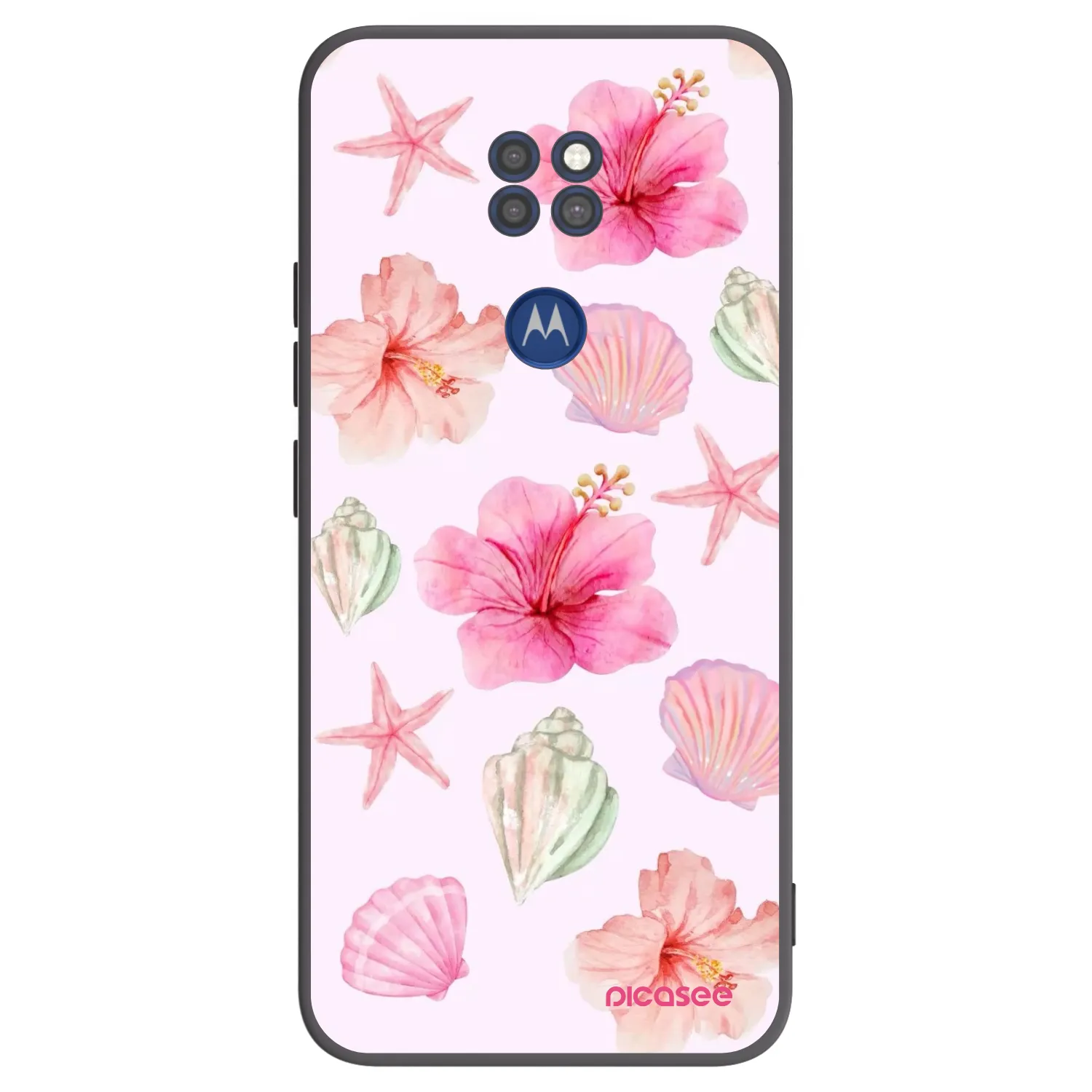 Picasee crna silikonska maskica za Motorola Moto G9 Play - Blush Lagoon