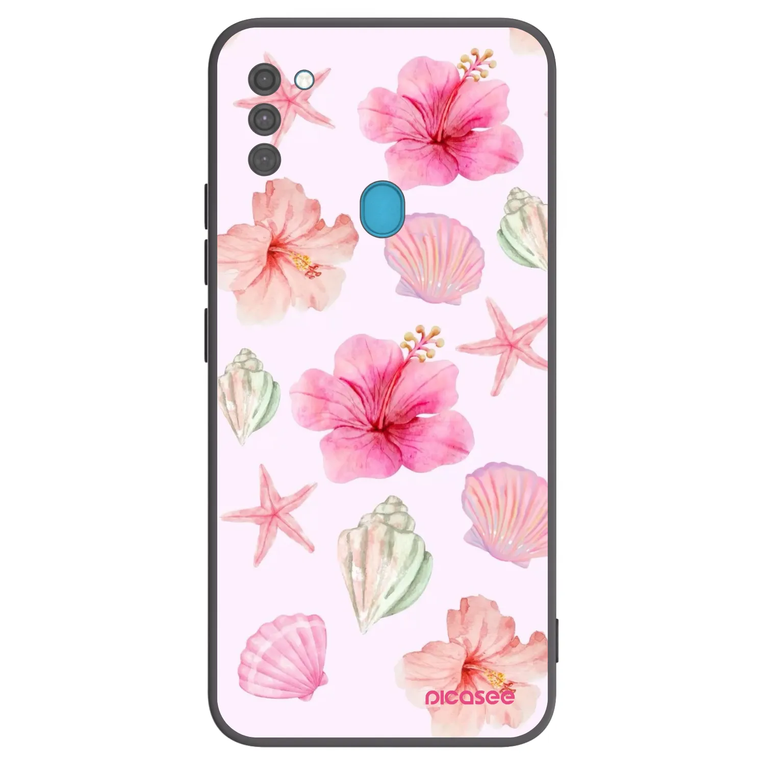 Picasee crna silikonska maskica za Samsung Galaxy M11 - Blush Lagoon