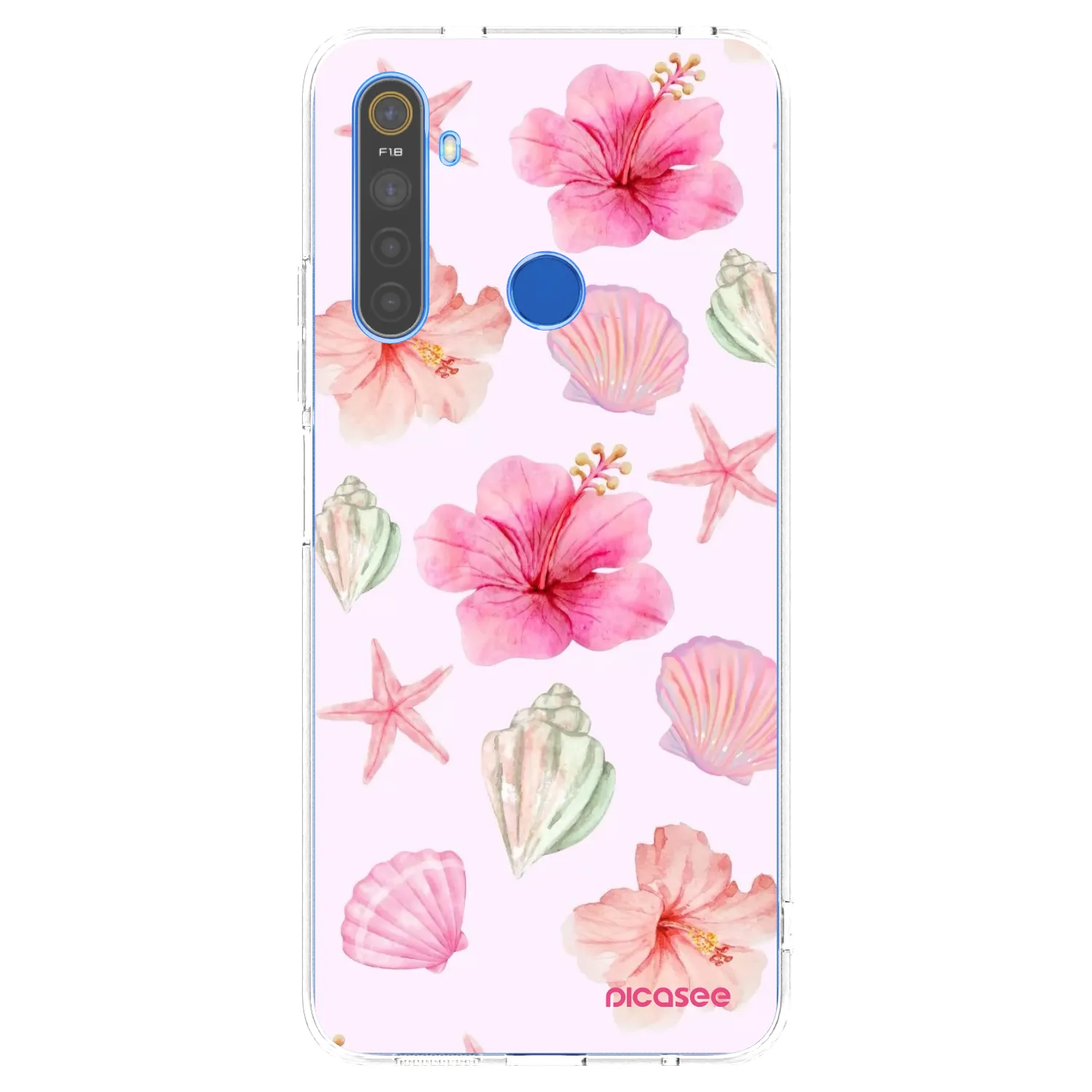 Picasee silikonska prozirna maskica za Realme 5 - Blush Lagoon