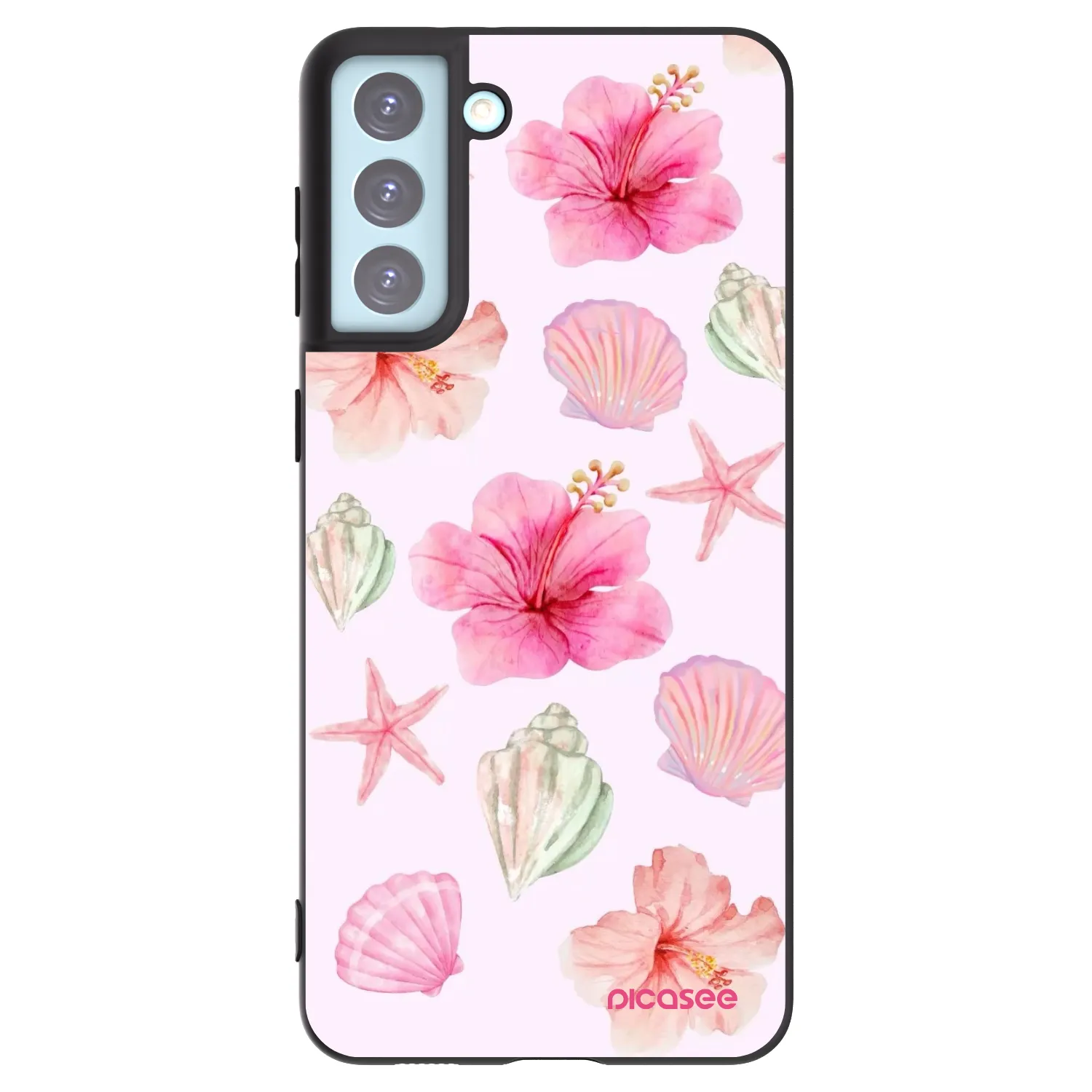 Picasee crna silikonska maskica za Samsung Galaxy S21+ 5G G996F - Blush Lagoon