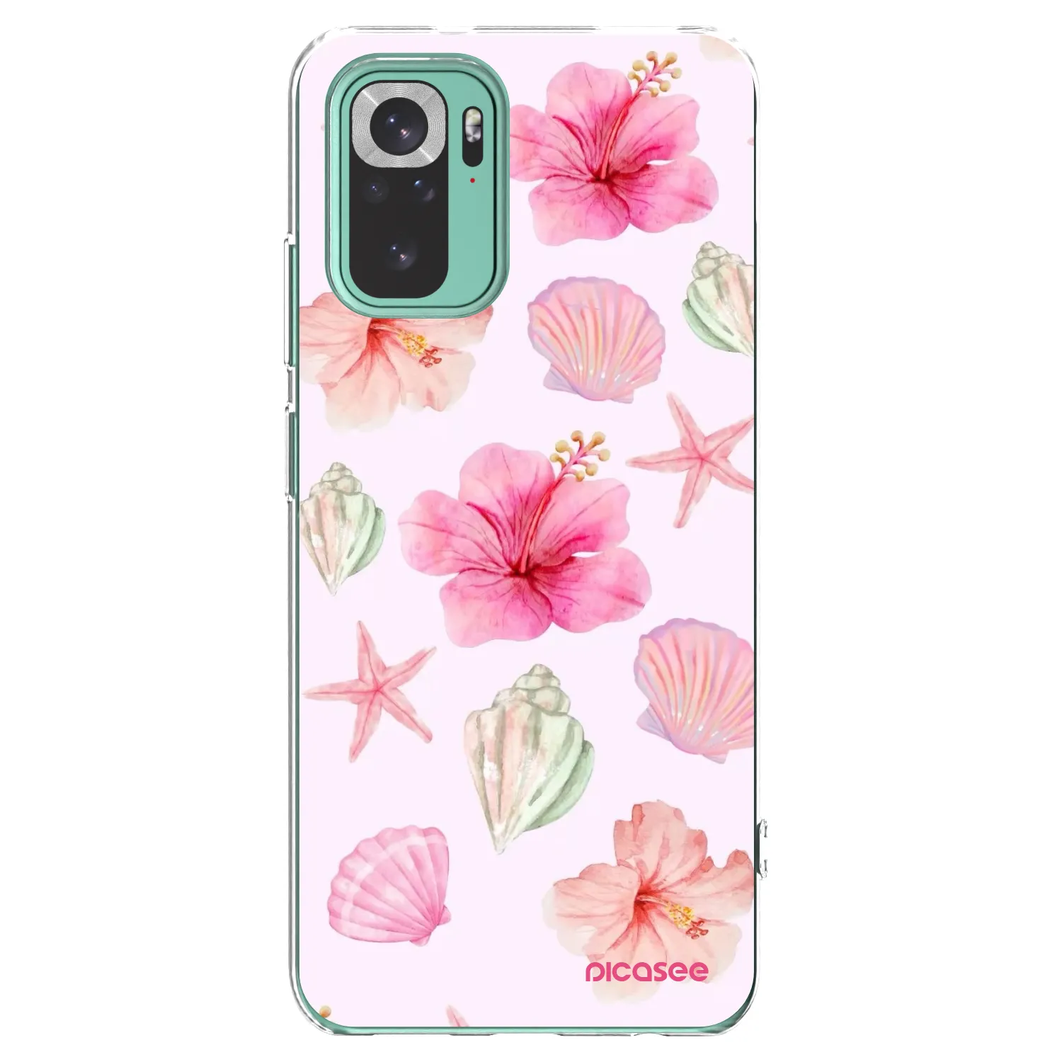 Picasee silikonska prozirna maskica za Xiaomi Redmi Note 10 Pro - Blush Lagoon
