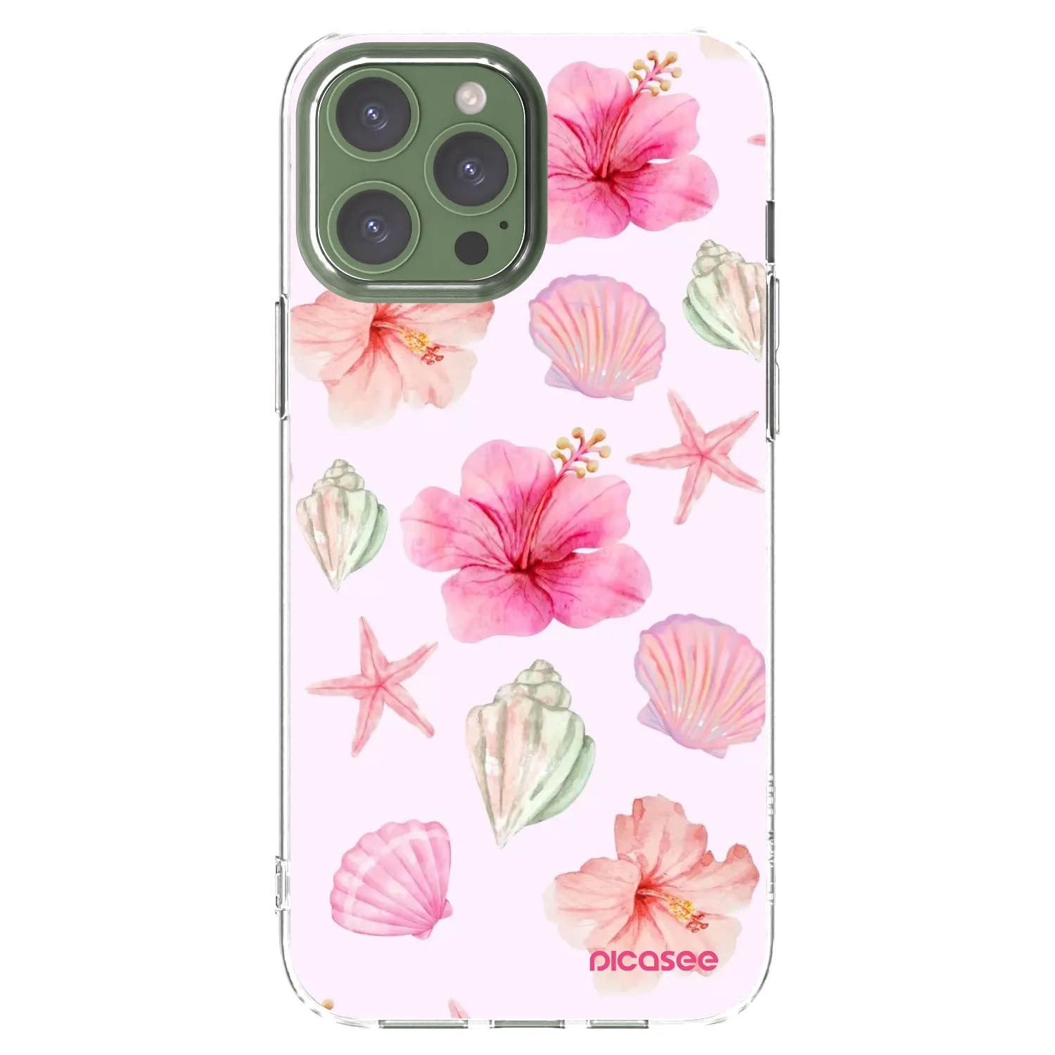 Picasee silikonska prozirna maskica za Apple iPhone 13 Pro Max - Blush Lagoon