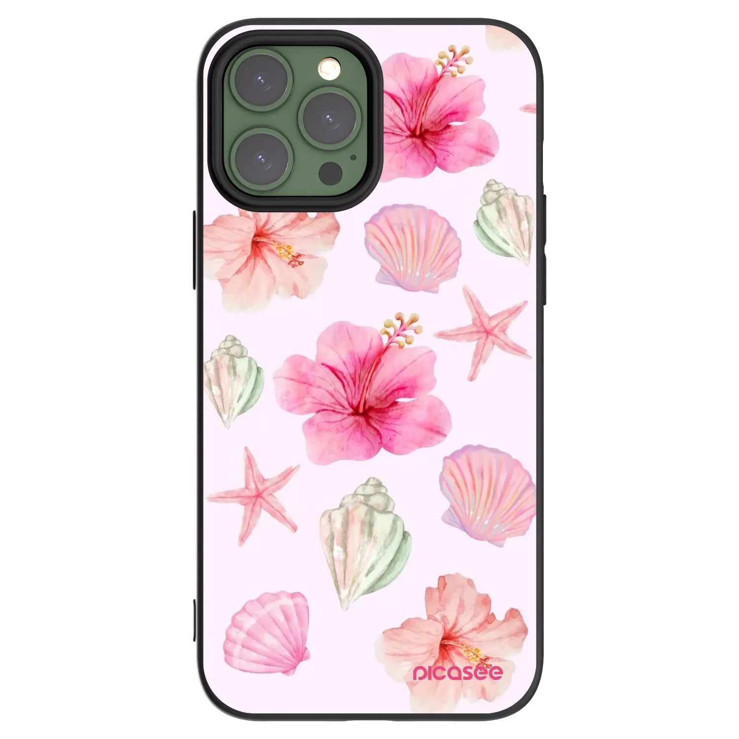 Picasee crna silikonska maskica za Apple iPhone 13 Pro Max - Blush Lagoon