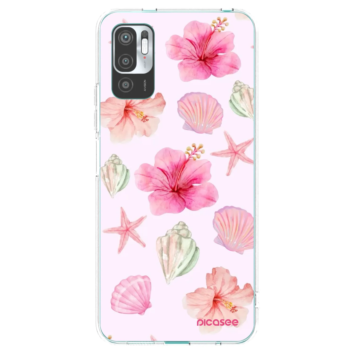 Picasee silikonska prozirna maskica za Xiaomi Redmi Note 10 5G - Blush Lagoon