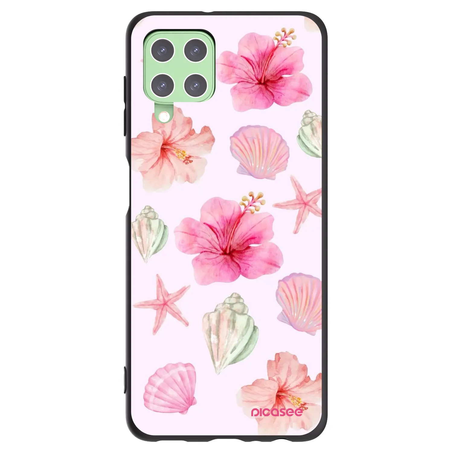 Picasee crna silikonska maskica za Samsung Galaxy A22 A225F 4G - Blush Lagoon