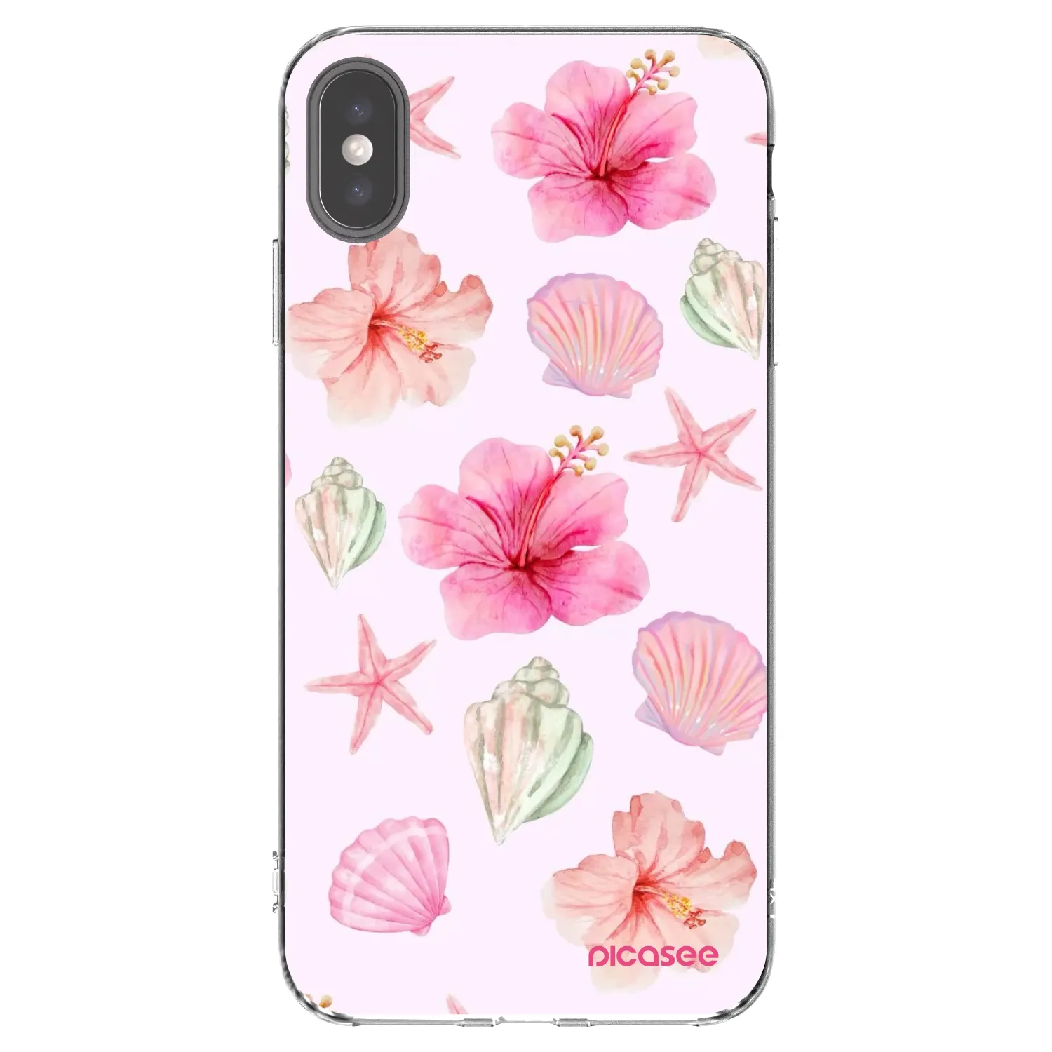Picasee silikonska prozirna maskica za Apple iPhone XS Max - Blush Lagoon