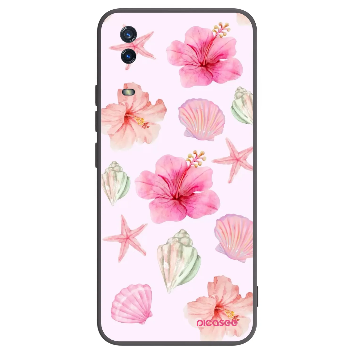 Picasee crna silikonska maskica za Vivo Y11s - Blush Lagoon