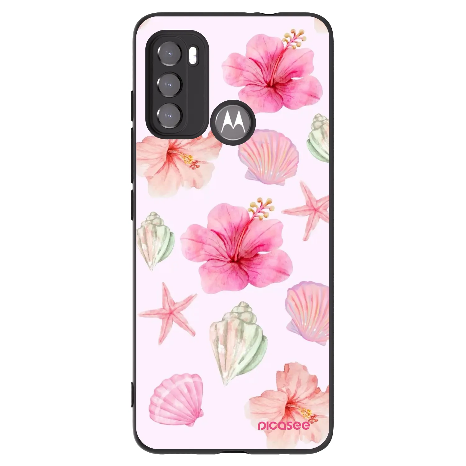 Picasee crna silikonska maskica za Motorola Moto G60 - Blush Lagoon