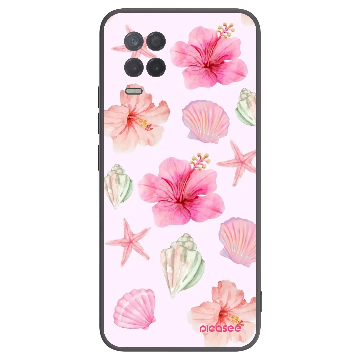 Picasee crna silikonska maskica za Realme 8 5G - Blush Lagoon