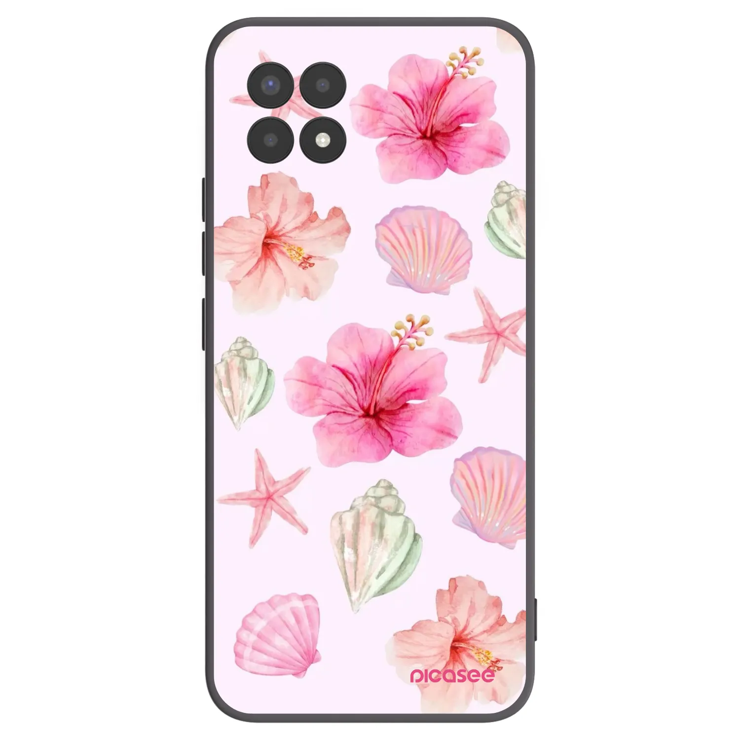 Picasee crna silikonska maskica za Realme 8i - Blush Lagoon